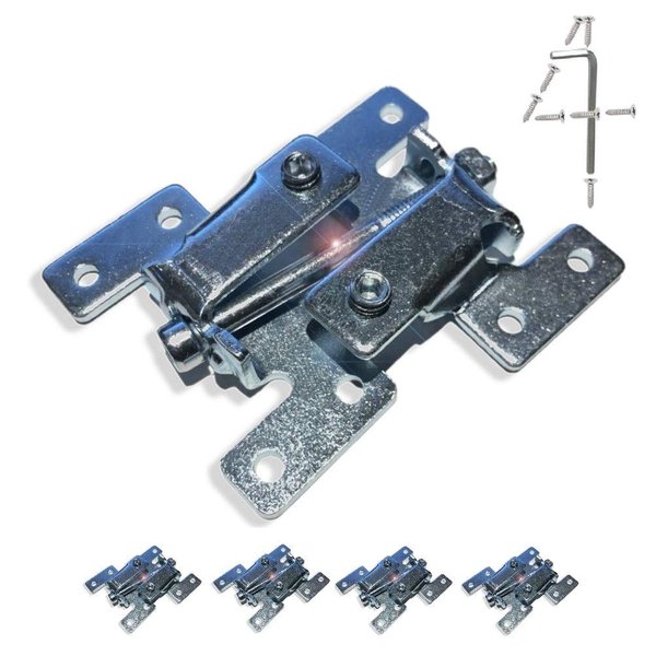 Countertop Joint Fasteners Double Action - 4-Pack, Flip Bolt Fastener for Counter-top Table-top Connector Hardware, Miter Draw Bolt Joint Seam Woodwork Surface Connector Kit