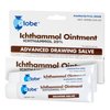 Globe Ichthammol Ointment 20% (Drawing Salve) 1 OZ - Soothing Skin Relief, Treatment of Eczema, Acne, Boils, Splinters, Bee Stings - Maximum Strength (2-Pack)