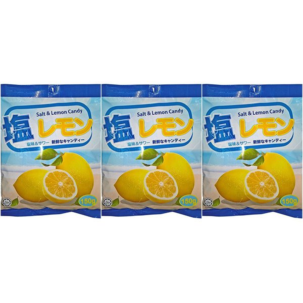Salt and Lemon Hard Candy, Pack of 3