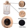 Head Netting Mosquito Net Hat Beekeeper Bee Veil Hat Bug Face Cover Netted Fishing Safari Hats Dog Grooming Women Men Khaki