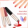 3pcs Nail Silicone Brush, Reusable Nail Gradient Brush Silicone Jelly Head Nail Brushes Concealer Lipstick Makeup Brush Soft Nail Painting Ombre Brush for DIY French Nail Art Tip Manicure Tool