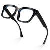 Rectangle Blue Light Blocking Glasses Anti Eyestrain UV Glare Reading Gaming Women Men Black Eagle