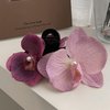 Orchid Hair Clip Butterfly Orchid Hair Claw Clip for Women - Hawaiian Flower Hair Clips Orchid Hair Clips For Women - Womens Floral Hair Claw Clips - Stylish Floral Hair Accessories (Pink-Purple)