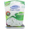 DenTek Triple Clean Advanced Clean Floss Picks, No Break & No Shred Floss, 150 Count (Pack of 2)