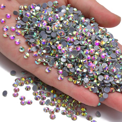 1440pcs Hotfix Quality Crystal Rhinestones Flatback Nail Art Pick Color (Crystal AB, 10ss)