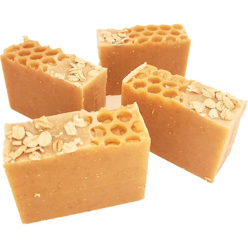 LaVieEnRose Goat Milk Soap Bars with Oatmeal & Raw Organic Honey For All Skin Types. Natural Face, Hand & Body Soap. Handmade In USA. (4 BARS with 4.8-5.3 oz EACH)