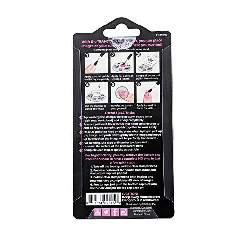 PUEEN 35mm HD Chunky Transparent Soft Stamper and Scraper Set - Nail Art - Stamping Tools - CLEAR - BH000706