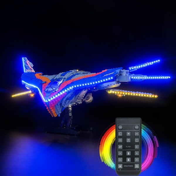 Brickshining LED Lighting Compatible with Lego Guardians of The Galaxy: The Milano 76286, Light Kit Compatible with Lego 76286, Giving Light to Model, NOT Included The Model Set (RC Version)