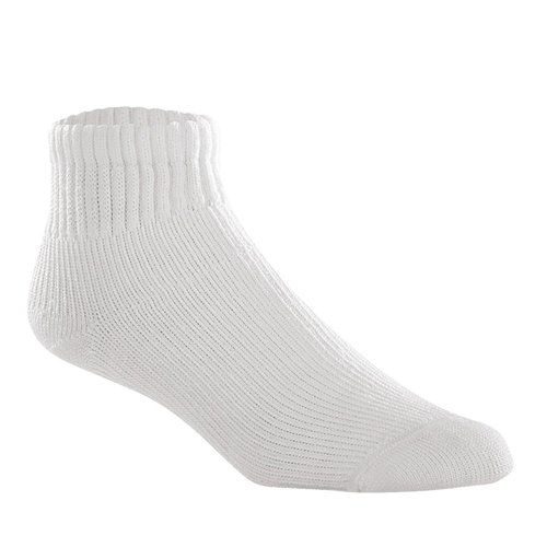 JOBST Sensifoot Mini-Crew Closed Toe Socks, White, Large