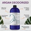 cocojojo Argan Oil Deodorized for Hair Treatment Oils, Pure Argan Oil for Face, Unrefined Unscented Cold Pressed Extra Virgin - 32 Oz - Packaging May Vary