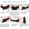 Liasun 20" 190g Curly Claw Clip Ponytail Hair Extension, Synthetic Hairpiece Long Curled Wavy Pony Tail Extension for Women Girls (Dark Brown)