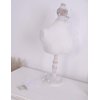 Aimimier Bridal Short Veil with Pearl Comb White Single-layered Birdcage Veil for Wedding (White)