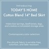 Today’s Home Classic Tailored Bed Skirt Dust Ruffle, Cotton Blend Design, 14" Drop Length, California King, White