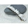 White Howlite Stone French Barrette Hair Clip 4" or 100 mm Length