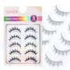 SIMER 5 Pairs False Eyelashes Manga Lashes Natural Look C Curl Wispy Mink Lashes 12mm Strip False Eyelashes for Eyelash Extension