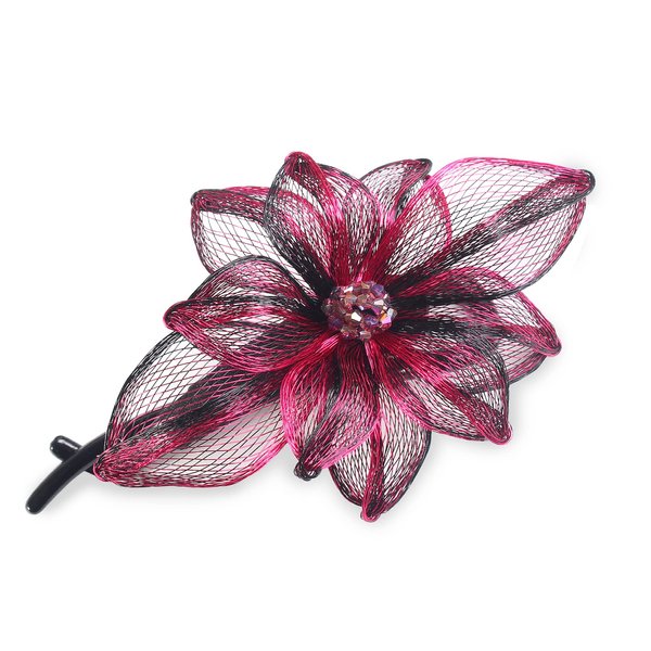 Jayongnee clip Flower Twist Hair Clip for Women, French Twist Hair Barrettes, Metal Flora Hair Barrette Clips, Non Slip Hair Clip for Girls with Handmade Metal Copper Wire