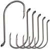 Fishing Hooks Offset Octopus Circle Hooks Saltwater, 100pcs Black High Carbon Steel Strong Barbed Fish Hooks Freshwater Size 2/0