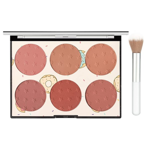 KYDA 6 Colors Face Blush Palette, Matte Shimmer Blush Palette, Smooth Blendable Powder Blush, Contour Highlighter Blush Multiuse Makeup Palette, by Ownest Beauty-Set A