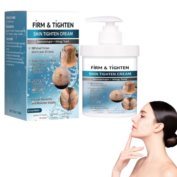 Kubot Firm Tighten Skin Tighten Cream, Professionally Renew Skin Firmness, Anti-Aging Neck Cream, Skin Firming Cream for Tightening and Wrinkles on Body Lotion-for All Skin Types (1 Bottle)