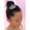 JWICOS Princess Comb Mini Crystal Hair Comb Silver Pearl Hair Comb Rhinestone Wedding Mini Headband Comb for Girls (Blue)