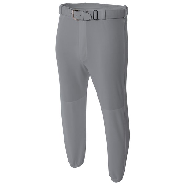 A4 Mens Pro-Style Open Bottom Baseball Pant, 3XL, Grey
