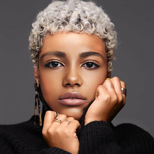 XIUFAXIRUSI XIUFAXIRUSI Short Ombre Grey Afro Curly Wigs for Black Women Mixed Blonde Kinky Curly Wig Short Pixie Cut Natural Looking Synthetic Wigs