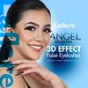Laflare 3D MINK ANGEL Eyelashes, Soft, Feather-Light, Double-Layer, Voluminous, Glamorous, Fluffy, Striking Look, Reusable Premium Quality False Mink Lashes (AM12)
