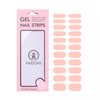 HAIIDOAK Gel Nail Strips (Peachy Pink), 22 Nail Wraps, Long Lasting Self-Curing Gel Nail Stickers, Easy Application, Includes 2 Prep Pads, Nail File and Cuticle Stick Tool for Nails