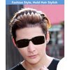Hairvana 1PC Metal Hair Band for Men Man Headband Mens Hair Bands Unisex Fashion Headbands Sports Hairband Head Band Hair Hoop for Women With Non Slip Wavy Spring Teeth, Black