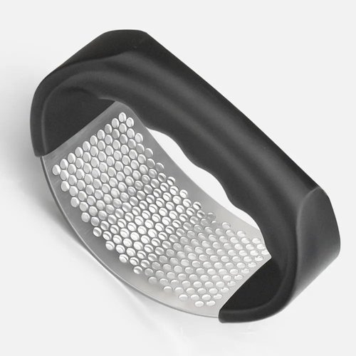 Stainless Steel Garlic Crusher & Mincer - Ergonomic Handle for Effortless Garlic Prep - Durable, Easy to Use, and Clean Kitchen Tool for Convenient Cooking