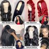 30 Inch Glueless Lace Front Wigs Human Hair Wigs for Black Women 13X4 Body Wave Lace Front Wig Pre Plucked Bleached Knots with Baby Hair 180% Density Real Human Hair Wigs Wet and Wavy Body Wave Wigs