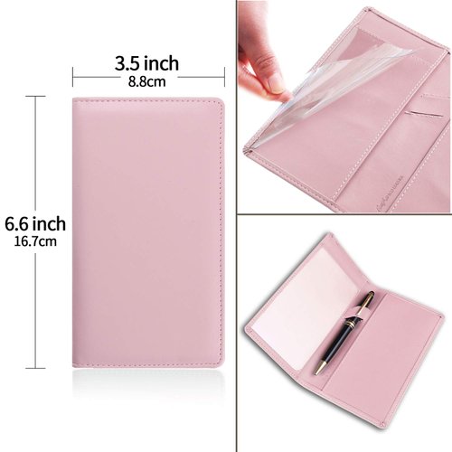 IKEPOD Leather Checkbook Cover for Men Women RFID Blocking by GNEGNI