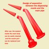 Caulking Nozzle for Sausage Caulking Gun, Reusable Caulk Nozzle Applicator, Durable Epoxy Piston Caulk Cap,Lengthened, angled, detachable and replaceable (Red-2 pieces+2 Nozzles)