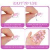 Tyqour 20Pcs Mini Flower Hair Clips Pink Hair Clips Cute Rhinestone Flower Hair Pins Small Decorative Hair Clips Wedding Hair Barrettes Flower Hair Accessories for Girls Women