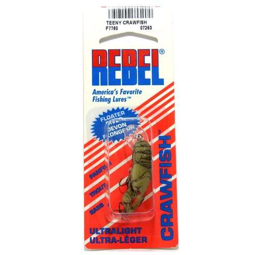 Rebel Teeny Wee Crawfish Fishing Lure - Stream Crawfish, Teeny Wee (2-3 ft Depth)