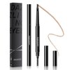 Eyebrow Pencil Brown Brow Pencil - Eyebrow Pen with Multi Function Eyebrow Brush, Waterproof Eyebrow Makeup Brow Pen, Long-Lasting & Smudge-Proof Eye Brow Pencils for Women Natural Brows (Gray)
