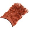 Benehair Invisible Secret Hidden Wire Clip in Hair Extensions 20-24 Inches Long Straight Wavy Curly Synthetic Hairpieces Miracle Translucent Fish Line 20 Inch Wavy Brownish orange