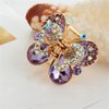 Ruihfas Fashion 4Pcs Rare Crystal Rhinestone Butterfly Bangs Clip Bow Hair Claw Gripper for Girl Women 1.26×1.10 inch