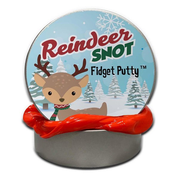 Reindeer Snot Fidget Putty Stress Relief Christmas Ideas Funny Gags for Children Weird Kids Stocking Stuffers Secret Santa for Coworkers Unique White Elephant Ideas Red Putty