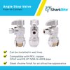 SharkBite 1/2 x 1/4 Inch Compression Angle Stop Valve, Quarter Turn, Push to Connect Brass Plumbing Fitting, PEX Pipe, Copper, CPVC, PE-RT, HDPE, 23336-0000LF