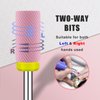 [2023 Upgraded]Depvko 3Pcs Ceramic Nail Drill Bits Set, 3/32'' Shank Barrel Flat Top Bit, Cone Head and Barrel Ball Nail Drill Bits for Manicure Pedicure Salon Acrylic or Gel Remover(XF, F, XC Bit)