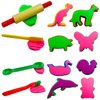 FRIMOONY Plastic Dough Tools, Various Animal Molds, Rolling Pins, for Creative Dough Cutting, 45 PCS