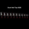 Duck Nail Tips 500PCS，SITELENABY Clear Duck Feet Flare Tips for Acrylic Nails,Wide French Half Cover Nail Tips for Nail Salons and DIY French ABS Nail Art Tips 10 Size (500pcs Duck nail tips)