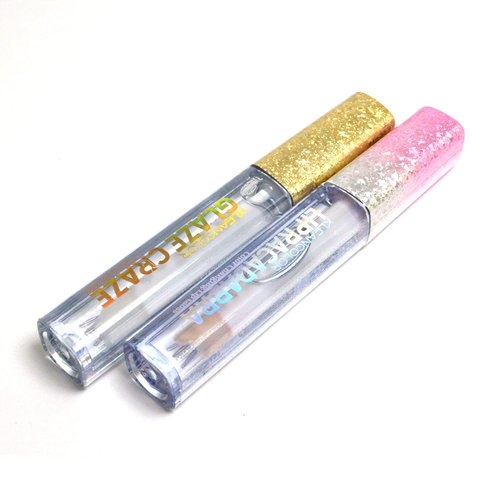 Kleancolor 1 Glaze Craze-Hi Shine + 1 Color Changing Lip Gloss Lipgloss LG199+LG419 + Free Zipper Bag