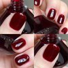 Cherry Red Nail Polish, 12ml Red Quick Dry Nail Lacquer for Nail Art Varnish, 0.41 fl oz
