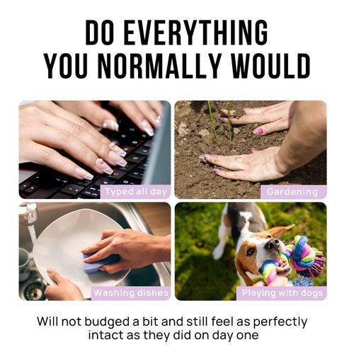 French Tip Press On Nails Almond - BTArtbox Press on Nails Short, Glue On Nails for New Years Gift, Supremely Fit & Natural Reusable Stick On Nails in 16 Sizes - 32 Fake Nails Kit, Black French