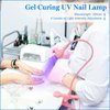 krofaue UV Nail Polish Curing Lamps, Gel UV Gooseneck Nail Lamp 3W 5V Gel Nail Polish UV Light with 4 Levels Setting Lamp Clip Professional Nail Dryer for Gel Polish Curing Nail Tips Art Tools