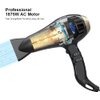 Professional Powerful Hair Dryer Negative Ionic 2 Speeds and 3 Temperature Settings and Cool Shot Button 1875w AC Motor Fast Drying Blow Dryer with Concentrator