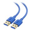 Cable Matters 2-Pack USB 3.0 Cable 3ft, USB to USB Cable/USB A to USB A Cable/Male to Male USB Cord/Double USB Cord in Blue