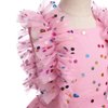 Flower Girls Sequin Polka Dot Tutu Dress for Kids Baby First Communion Birthday Party Wedding Dresses Toddler Princess Pageant Formal Baptism Ruffle Tulle Ball Gown Pink Dots - Kids Dress 5-6 Years